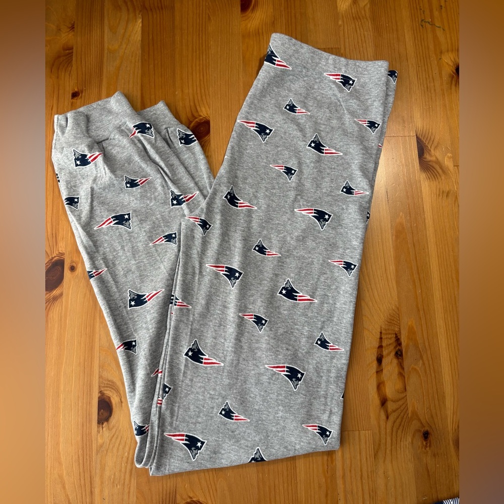 Youth NFL New England Patriots Heathered Gray Pajama Pants Size 14/16